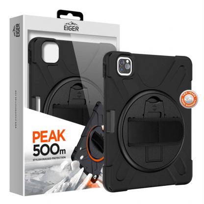 Eiger Peak 500m Case - удароустойчив хибриден кейс от най-висок клас за iPad Pro 11 (2018), iPad Pro 11 (2020) (черен)