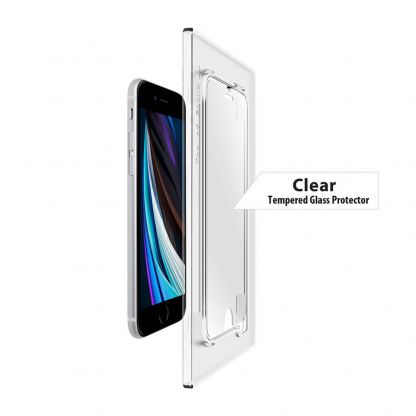 Torrii BodyGlass 2.5D Glass - калено стъклено защитно покритие за iPhone SE (2020), iPhone 8, iPhone 7 (прозрачен)