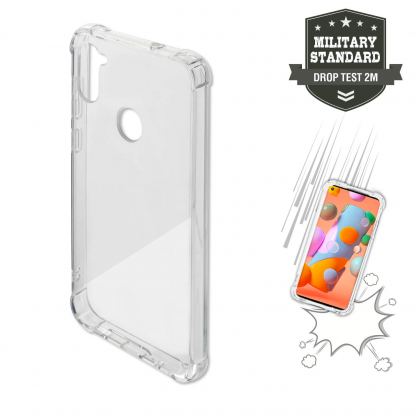 4smarts Hard Cover Ibiza - хибриден удароустойчив кейс за Samsung Galaxy A11 (прозрачен)