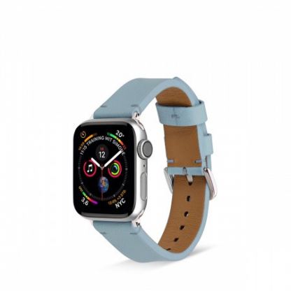 Artwizz WatchBand Leather - кожена (естествена кожа) каишка за Apple Watch 38мм, 40мм (светлосин)