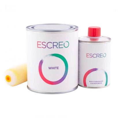 Escreo боя за писане - иновативна боя, която превръща всяка стена в дъска за писане (3 кв.м.) (бял)