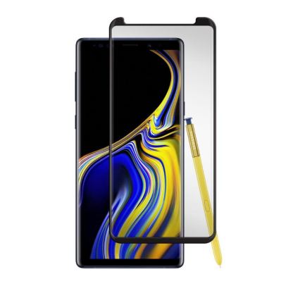 Gadget Guard Curved Tempered Glass Black Ice Cornice Edition - калено стъклено защитно покритие с извити ръбове за целия дисплея на Samsung Galaxy Note 9 (черен-прозрачен)