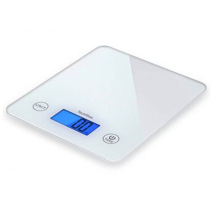TechRise HKS05651WA01 Kitchen Scale Digital - кухненска везна с дисллей за измерване на теглото на хранителни продукти (бял)