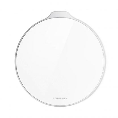 Vonmahlen Aura Qi Wireless Charging Pad - поставка (пад) за безжично зареждане с технология за бързо зареждане (15W) за Qi съвместими устройства (бял-сребрист)