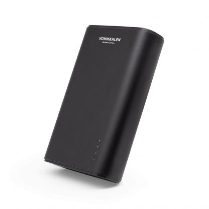 Vonmahlen Evergreen QC 3.0 Power Bank 10000 mAh - външна батерия с два USB изхода и USB-C порт и технология за бързо зареждане (черен)