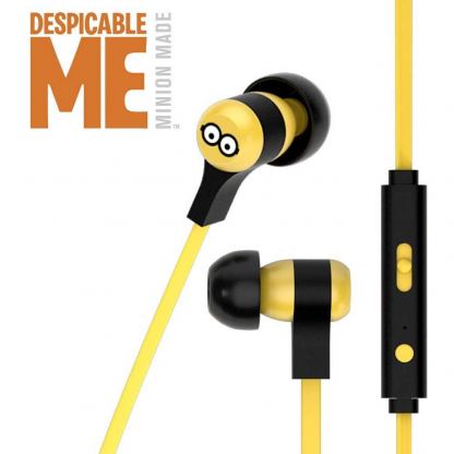Tribe Minions Tom Swing Earphones - слушалки с микрофон и управление на звука за мобилни устройства (жълт)