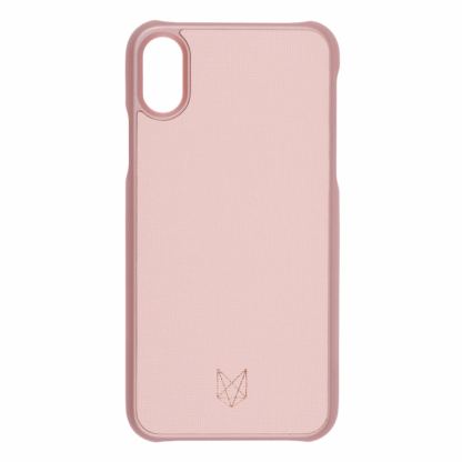 Foxwood Genuine Leather Hardshell Case - кожен кейс (естествена кожа) за iPhone XS, iPhone X (розов)