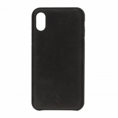 Foxwood Genuine Leather Hardshell Case - кожен кейс (естествена кожа) за iPhone XS, iPhone X (черен)