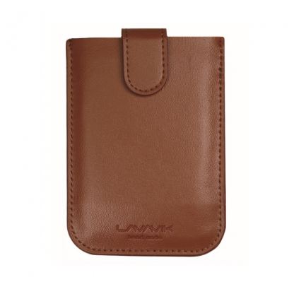 LAVAVIK Anti-RFID Pouch Slim - кожен калъф с RFID защита за кредитни карти (кафяв) (bulk)