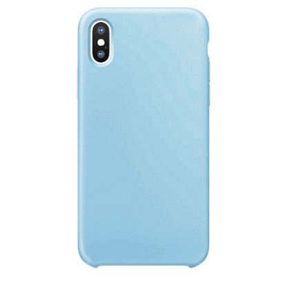 SDesign Silicone Original Case - качествен силиконов кейс за iPhone XS (светлосин)