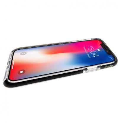 Gecko Covers Bounce Case - кейс с карабинер и висока защита за iPhone XS, iPhone X (черен)