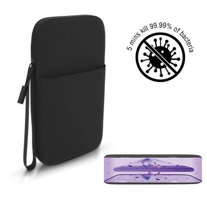 MyGuard UV Wallet Sterilizer - калъф с UV стерилизатор за мобилни устройства до 6.9 инча (черен)