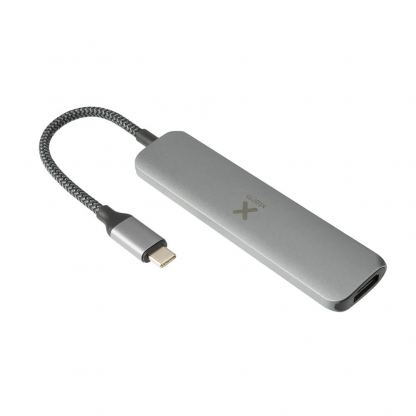 A-solar Xtorm XC203 USB-C Hub 4-in-1 4K HDMI, USB-C & 2xUSB-A - мултифункционален хъб за свързване на допълнителна периферия за MacBook и устройства с USB-C (тъмносив)