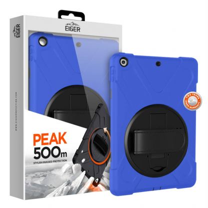 Eiger Peak 500m Case - удароустойчив хибриден кейс от най-висок клас за iPad 7 (2019) (син)