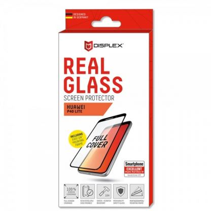 Displex Real Glass 10H Protector 3D Full Cover - калено стъклено защитно покритие за дисплея на Huawei P40 Lite (черен-прозрачен)