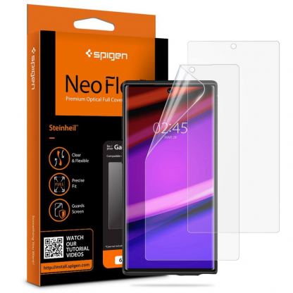 Spigen Neo FLEX HD Screen Protector - 2 броя защитно покритие с извити ръбове за целия дисплей на Samsung Galaxy Note 10 Plus