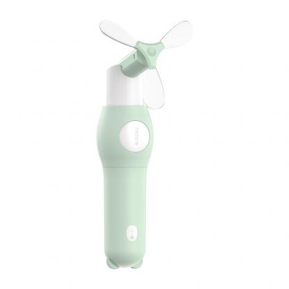 Baseus Tricolor Bear Portable Folding Fan - сгъваем мини вентилатор с външна батерия (зелен)