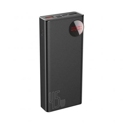 Baseus Mulight Power Bank with Digital Display Quick Charge 45W (PPMY-A01) - външна батерия 20000 mAh с 2xUSB-A и USB-C изходи за зареждане на смартфони и таблети (черен)