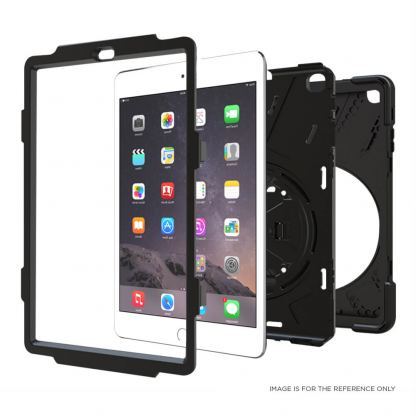 Eiger Peak 500m Case - удароустойчив хибриден кейс от най-висок клас за iPad mini 5, iPad mini 4 (черен)