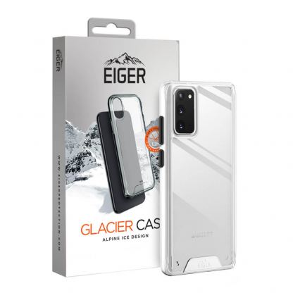 Eiger Glacier Case - удароустойчив хибриден кейс за Samsung Galaxy Note 20 (прозрачен)