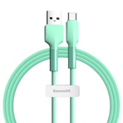 Baseus Silica Gel USB-C Cable - USB-C кабел за устройства с USB-C порт (100 см) (зелен)