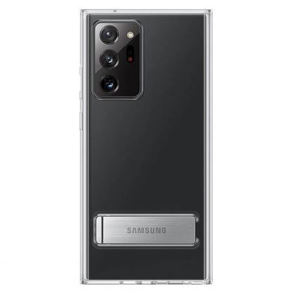 Samsung Clear Standing Cover EF-JN980CTEGEU - оригинален удароустойчив хибриден кейс с поставка за Samsung Galaxy Note 20 Ultra (прозрачен)