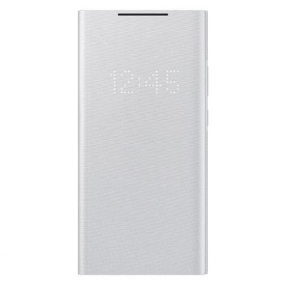 Samsung LED View Cover EF-NN985PSEGEU - оригинален калъф, през който виждате информация от дисплея за Samsung Note 20 Ultra (сребрист)