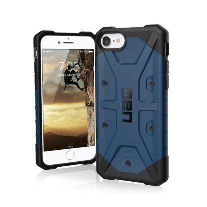 Urban Armor Gear Pathfinder Case - удароустойчив хибриден кейс за iPhone SE (2020), iPhone 8, iPhone 7, iPhone 6S, iPhone 6 (тъмносин)