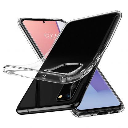 Spigen Crystal Flex Case - тънък качествен силиконов (TPU) калъф за Samsung Galaxy S20 (прозрачен) 