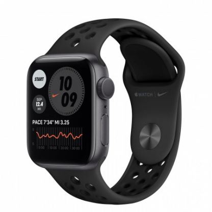 Apple Watch Nike Series 6 GPS, 40mm Space Gray Aluminium Case with Anthracite/Black Nike Sport Band - умен часовник от Apple 