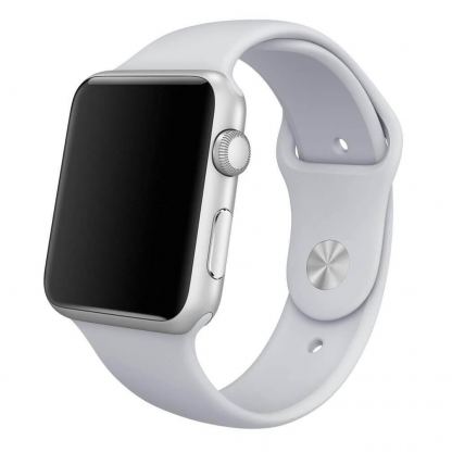 Apple Sport Band Stainless Steel Pin - оригинална силиконова каишка за Apple Watch 42мм, 44мм (бледосив) (retail)