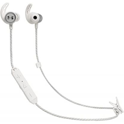 JBL Under Armour REACT - безжични слушалки с микрофон и управление на звука за мобилни устройства (бял)