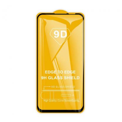 Premium Full Glue 9D Edge to Edge Tempered Glass - обхващащо и ръбовете стъклено защитно покритие за дисплея на Huawei P40 Lite (черен)