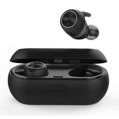 Edifier TWS3 True Wireless Bluetooth Earbuds - безжични блутут слушалки с кейс за мобилни устройства (черен) 