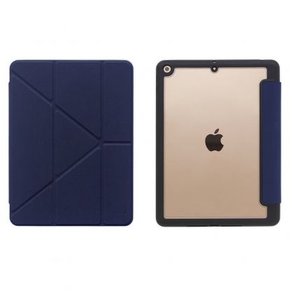 Torrii Torero Case - полиуретанов кейс и поставка с отделение за Apple Pencil за iPad 7 (2019), iPad 8 (2020) (тъмносин)