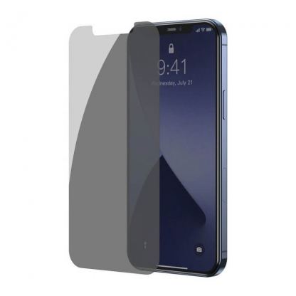 Baseus Full Screen Anti-Peeping Privacy Tempered Glass (SGAPIPH54N-LK02) - стъклено защитно покритие с определен ъгъл на виждане за целия дисплей на iPhone 12 mini (2 броя)