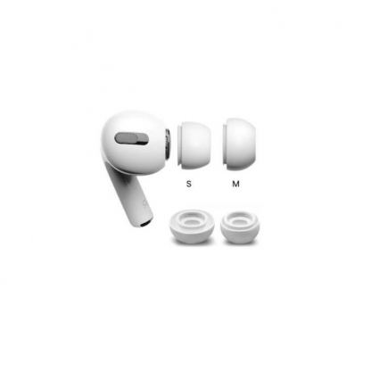 Soft Silicone Earplug - 4 броя силиконови тапи за Apple Airpods Pro (размер 2xS, 2xM) (бял)