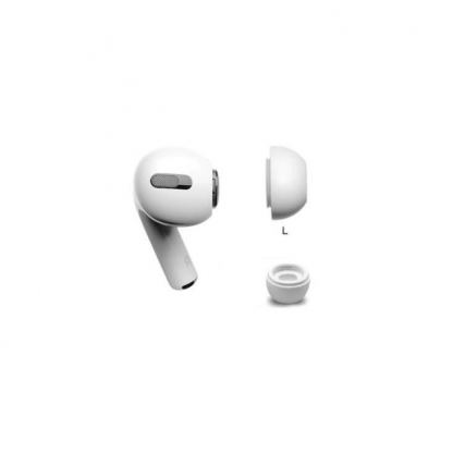 Soft Silicone Earplug - 4 броя силиконови тапи за Apple Airpods Pro (размер L) (бял)