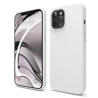 Elago Soft Silicone Case - силиконов (TPU) калъф за iPhone 12 Pro Max (бял)