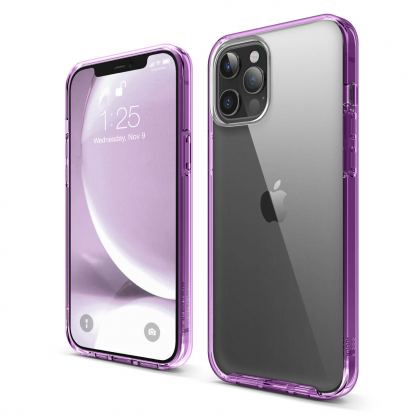 Elago Hybrid Case - хибриден удароустойчив кейс за iPhone 12 Pro Max (лилав)