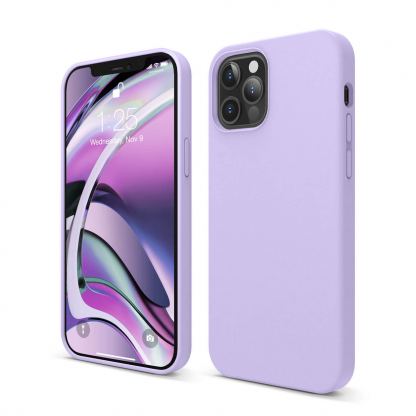 Elago Soft Silicone Case - силиконов (TPU) калъф за iPhone 12, iPhone 12 Pro (лилав)