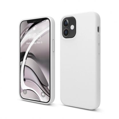Elago Soft Silicone Case - силиконов (TPU) калъф за iPhone 12 mini (бял)