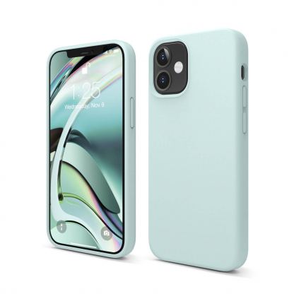 Elago Soft Silicone Case - силиконов (TPU) калъф за iPhone 12 mini (зелен)