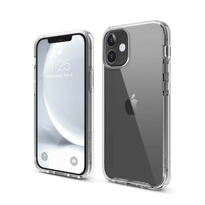 Elago Hybrid Case - хибриден удароустойчив кейс за iPhone 12 mini (прозрачен)