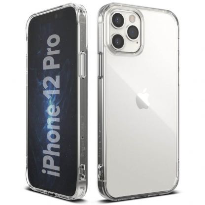 Ringke Fusion Crystal Case - хибриден удароустойчив кейс за iPhone 12, iPhone 12 Pro (прозрачен)