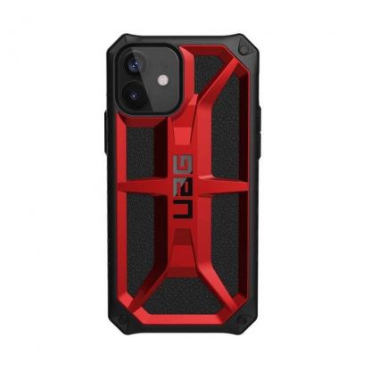 Urban Armor Gear Monarch Case - удароустойчив хибриден кейс за iPhone 12, iPhone 12 Pro (червен)