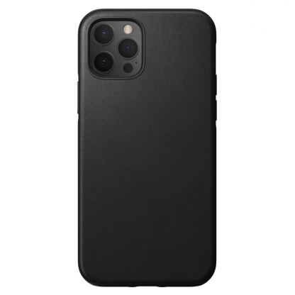 Nomad Leather Rugged Case - кожен (естествена кожа) кейс за iPhone 12, iPhone 12 Pro (черен)