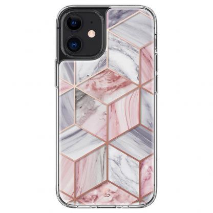 Spigen Ciel Cyrill Cecile Marble Case - дизайнерски удароустойчив кейс за iPhone 12 mini (бял)