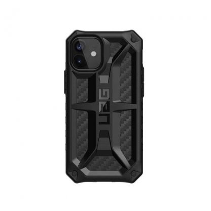 Urban Armor Gear Monarch Case - удароустойчив хибриден кейс за iPhone 12 Mini (черен-карбон)