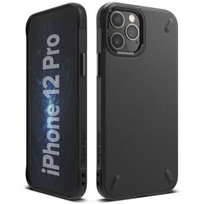 Ringke Onyx Case - силиконов (TPU) калъф за iPhone 12, iPhone 12 Pro (черен)